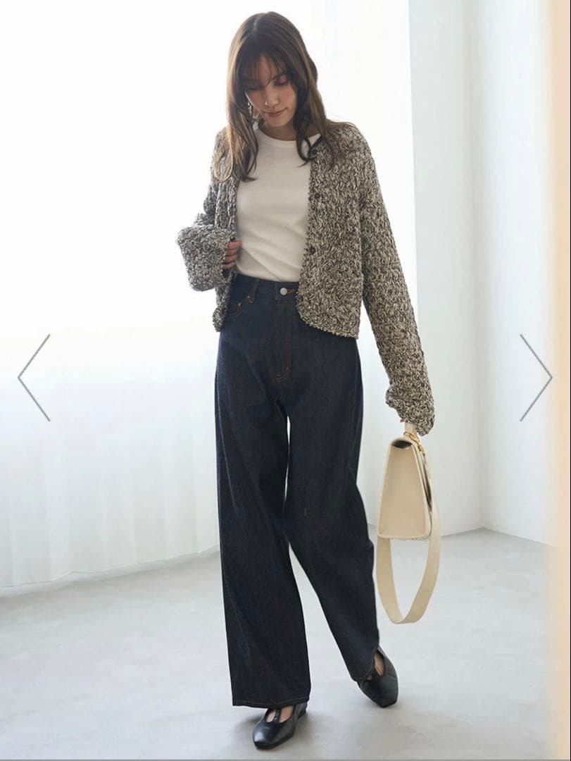 《新品》MilaOwenセルビッチ ワイドストレート デニムパンツ サイズ0