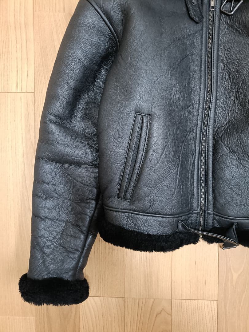 SUZUYA スズヤ ブラック B-3ジャケット レザー 羊革 - メルカリ