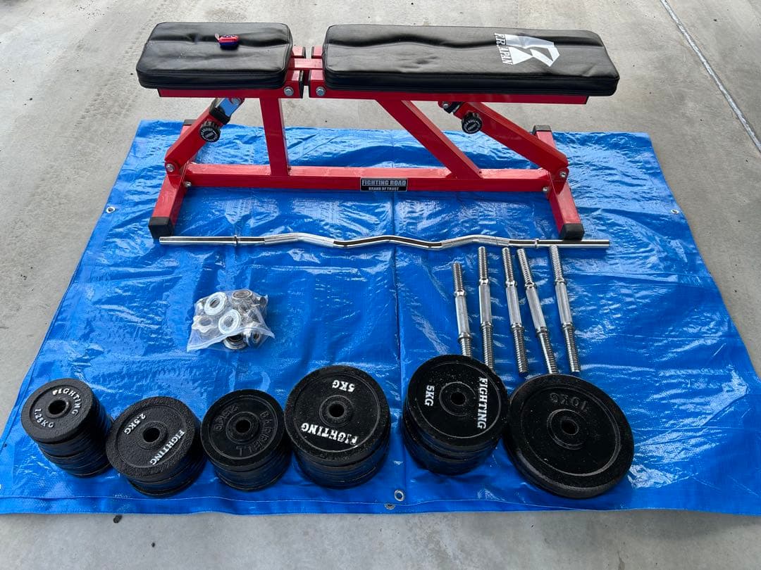 【引き取り限定】ホームジム筋トレ器具一式セット ホームジムDX トレーニングマットセット｜BODYMAKER（ボディメーカー）