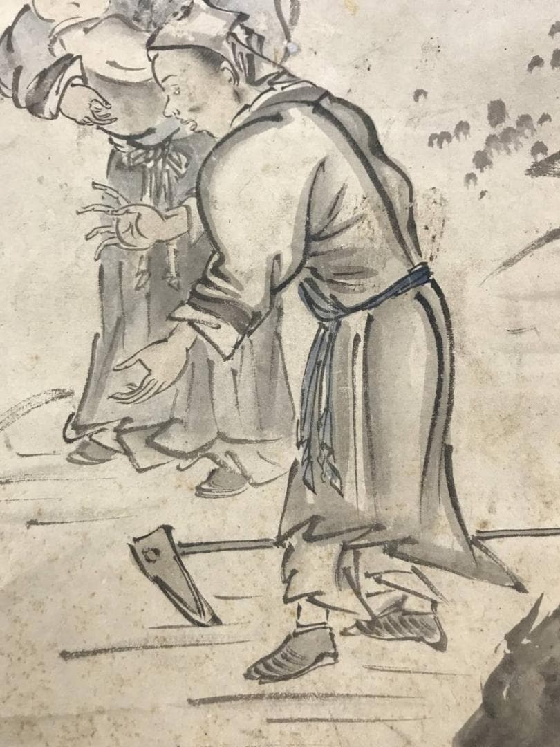 作者不詳/山水人物図/山水図/人物図/掛軸/名家伝来/AC-416