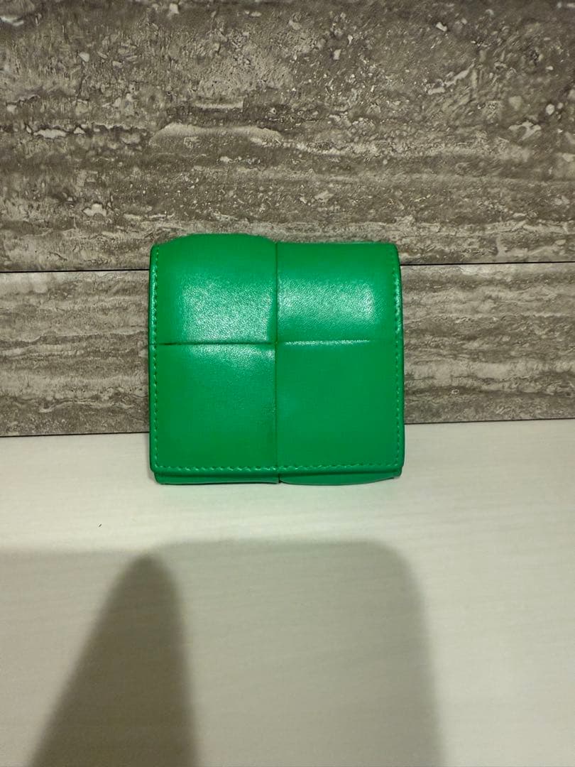 ボッテガヴェネタ　小銭入れ　イントレチャート　グリーン　美品 BOTTEGA VENETA（コインケース/小銭入れ ・ グリーン・カーキ/緑色系