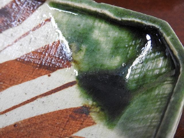 織部（八隅額皿）隅切小皿 5客 M839