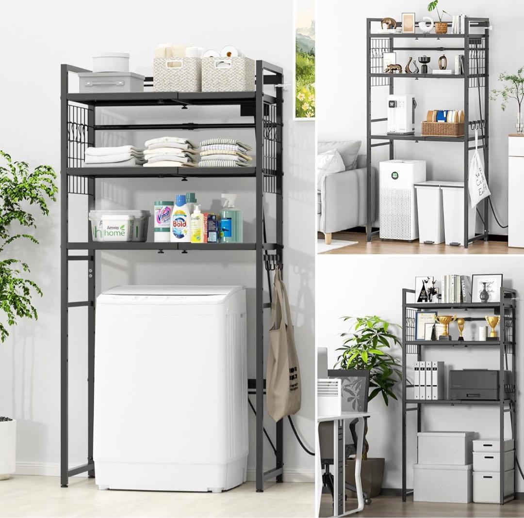 洗濯機ラック レンジ棚 耐荷重90kg キッチンラック 食器棚 大型レンジ対応 Amazon.co.jp: Alebert(アレベルト) レンジラック レンジ台 大型レンジ