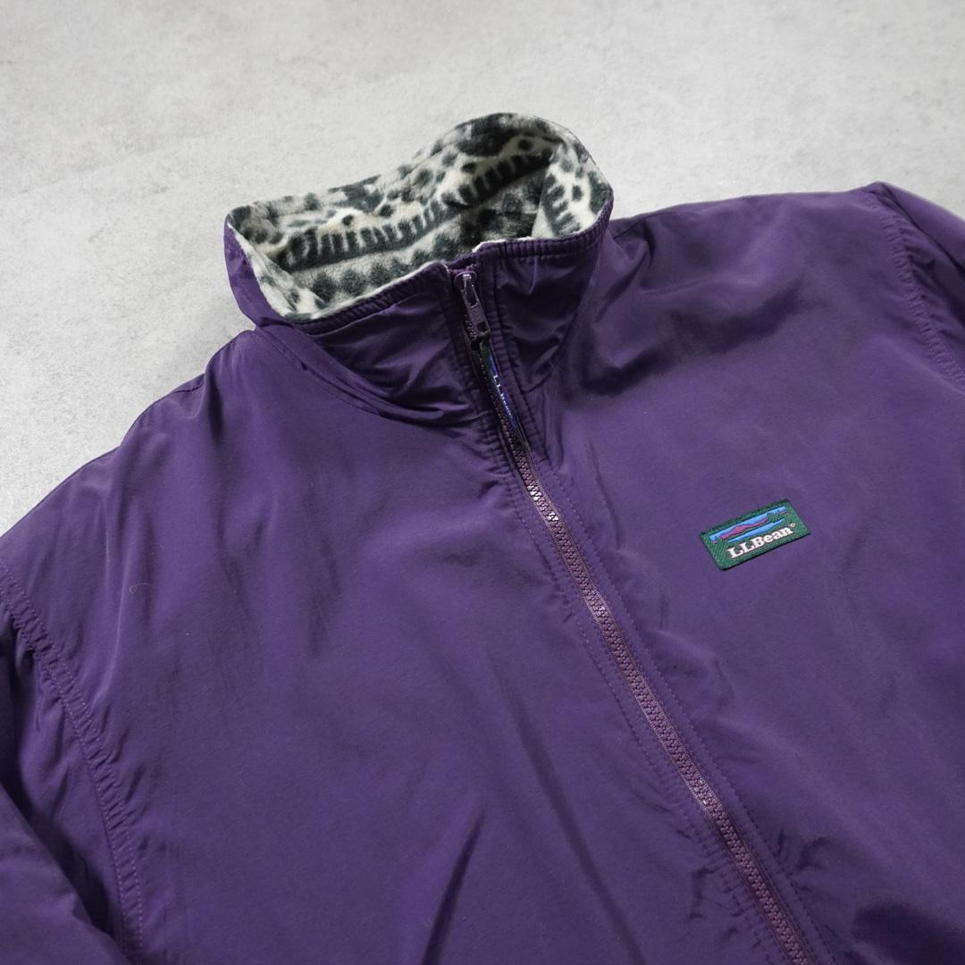 90s L.L.Bean ウォームアップジャケット 裏ノルディック柄 古着