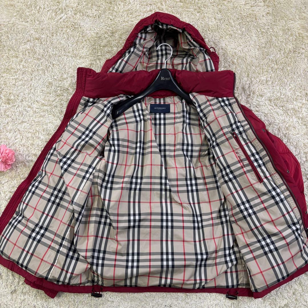 バーバリーロンドン ノバチェック 2way 取り外し フード ダウンコート