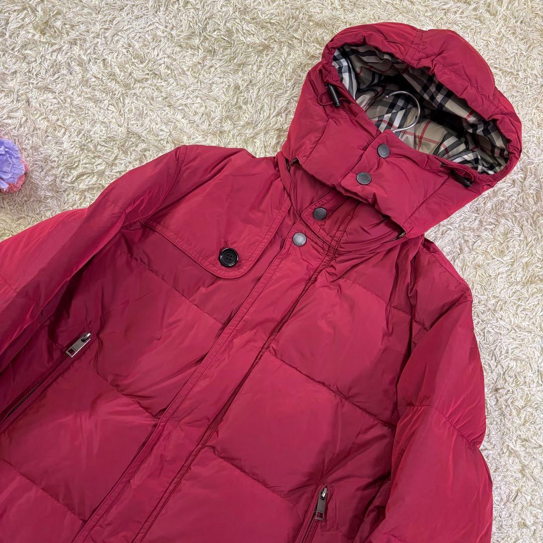 バーバリーロンドン ノバチェック 2way 取り外し フード ダウンコート