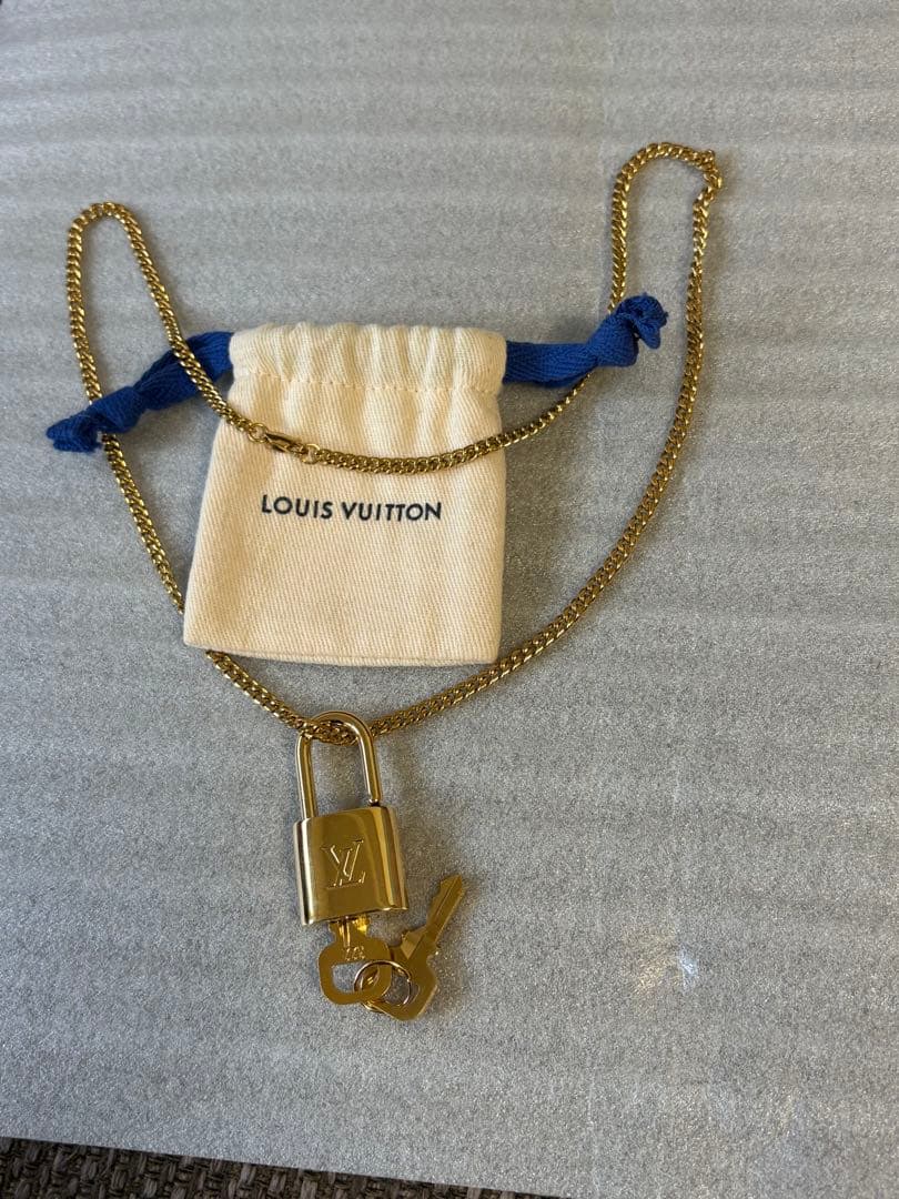 新品ルイヴィトン パドロック カデナ ネックレス チェーン付き 南京錠