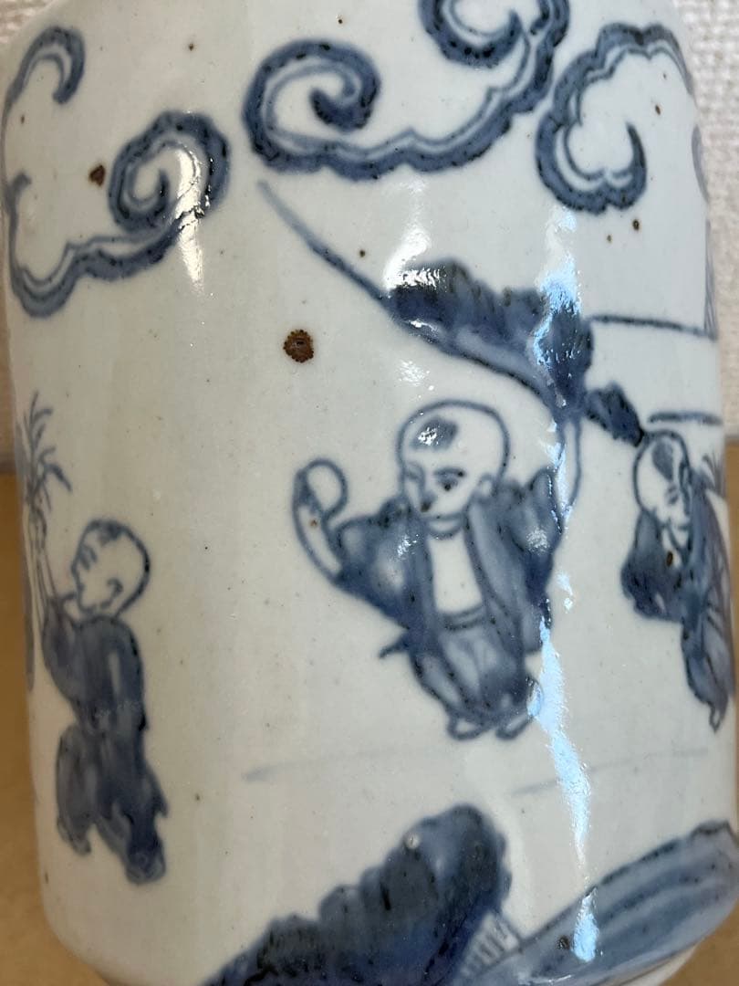 中国古美術 清朝期 染付 花入 茶入時代物 - メルカリ