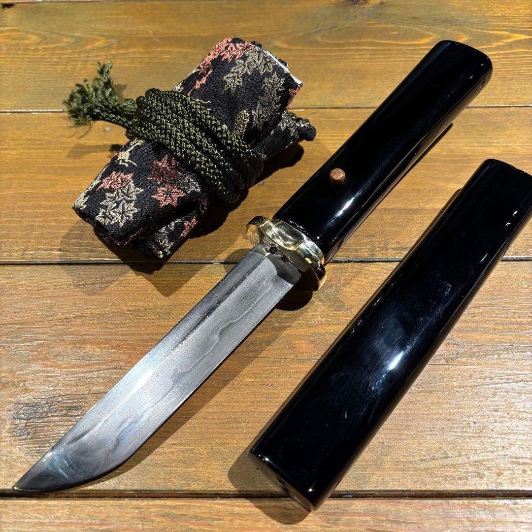 日本刀残欠クラフトナイフNo.67 最上大業物 長曽祢虎徹興里 黒鞘 刀 長曽祢虎徹入道興里 Katana:Nagasone Kotetsu Nyudo Okisato