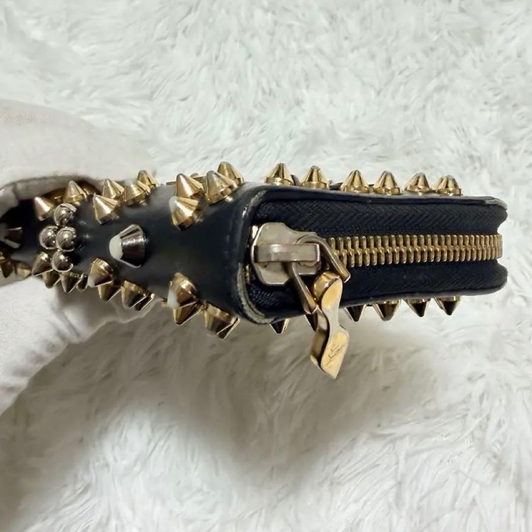 ✨極美品✨ クリスチャンルブタン スタッズ 長財布 ブラック×ゴールド