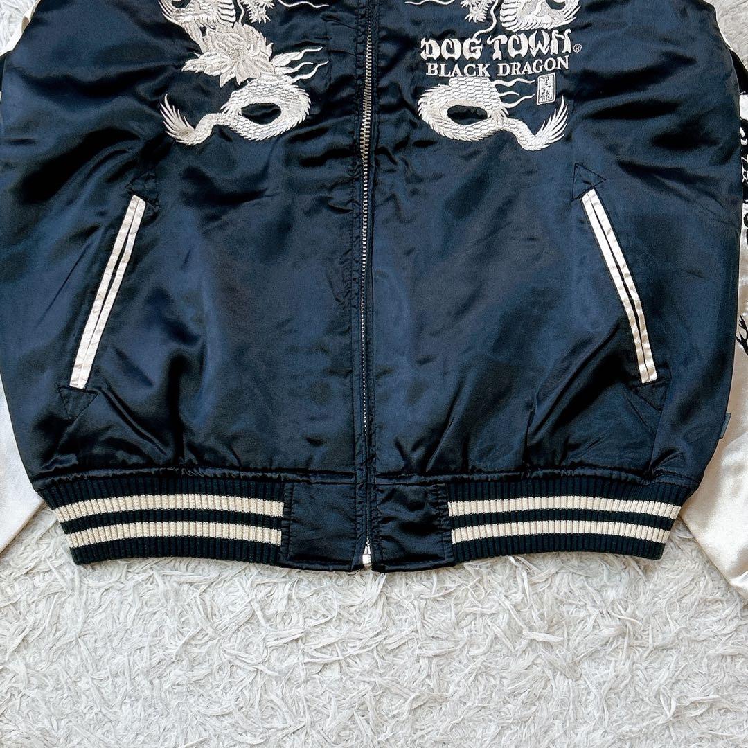 美品】ドッグタウン 黒龍 スカジャン M ブラック ゴールド 歌舞伎 刺繍