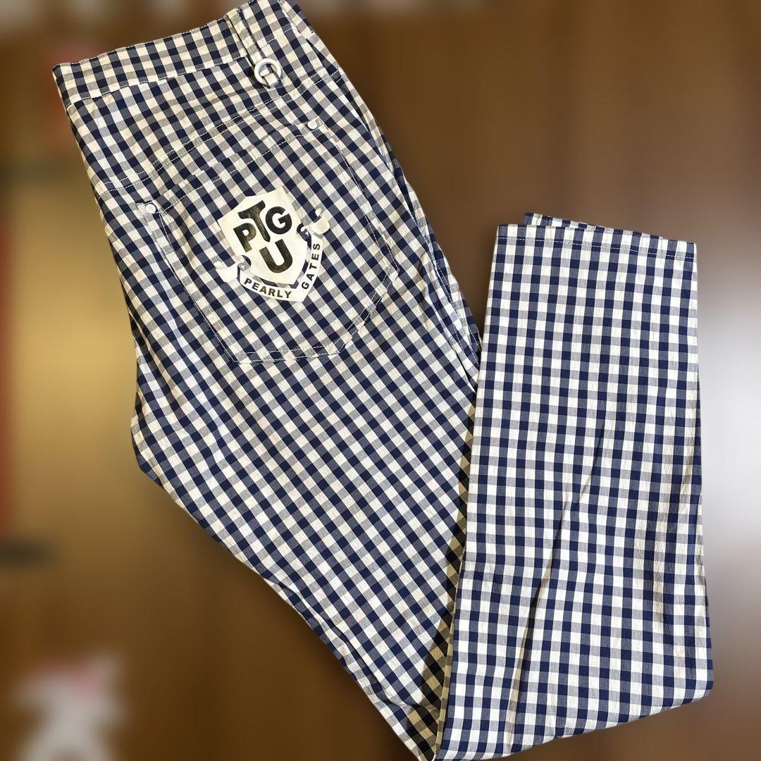 PEARLY GATES チェック柄 ゴルフパンツ サイズ4 - メルカリ