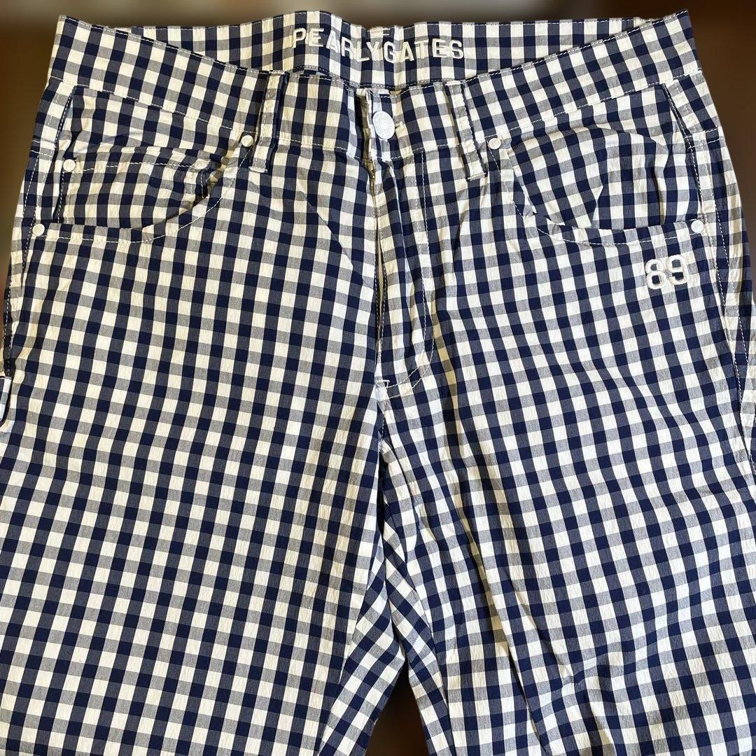 PEARLY GATES チェック柄 ゴルフパンツ サイズ4 - メルカリ