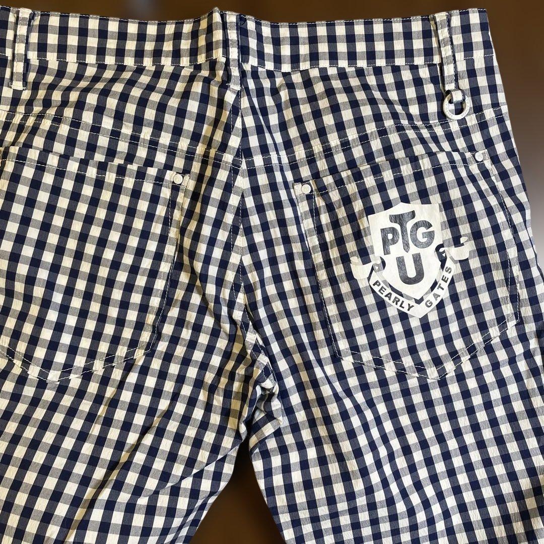 PEARLY GATES チェック柄 ゴルフパンツ サイズ4 - メルカリ