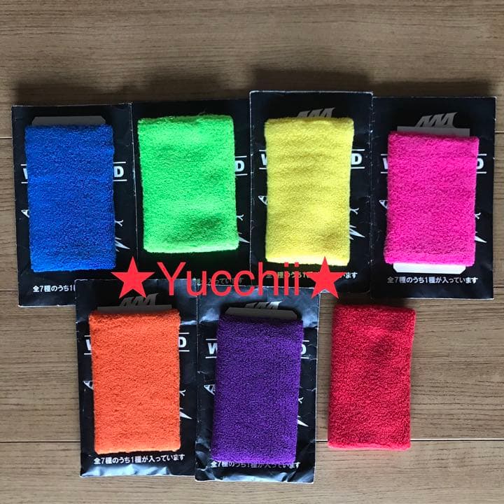 AAA LIVE 2008リストバンド 7色セット 橙紫緑黄青桃赤