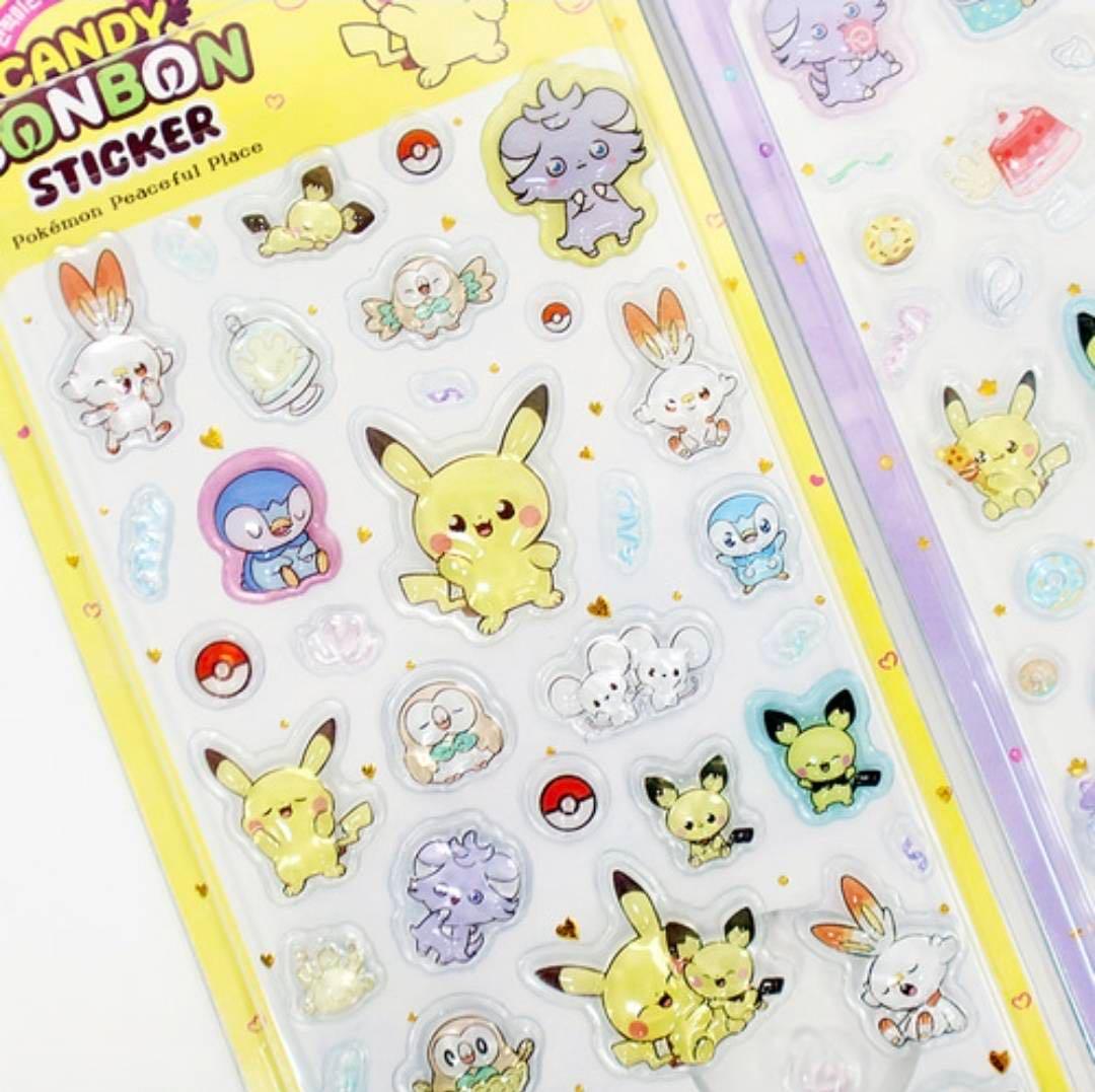 韓国限定◎ ポケモン ドロップシール 4枚セット 新作 ポケピース