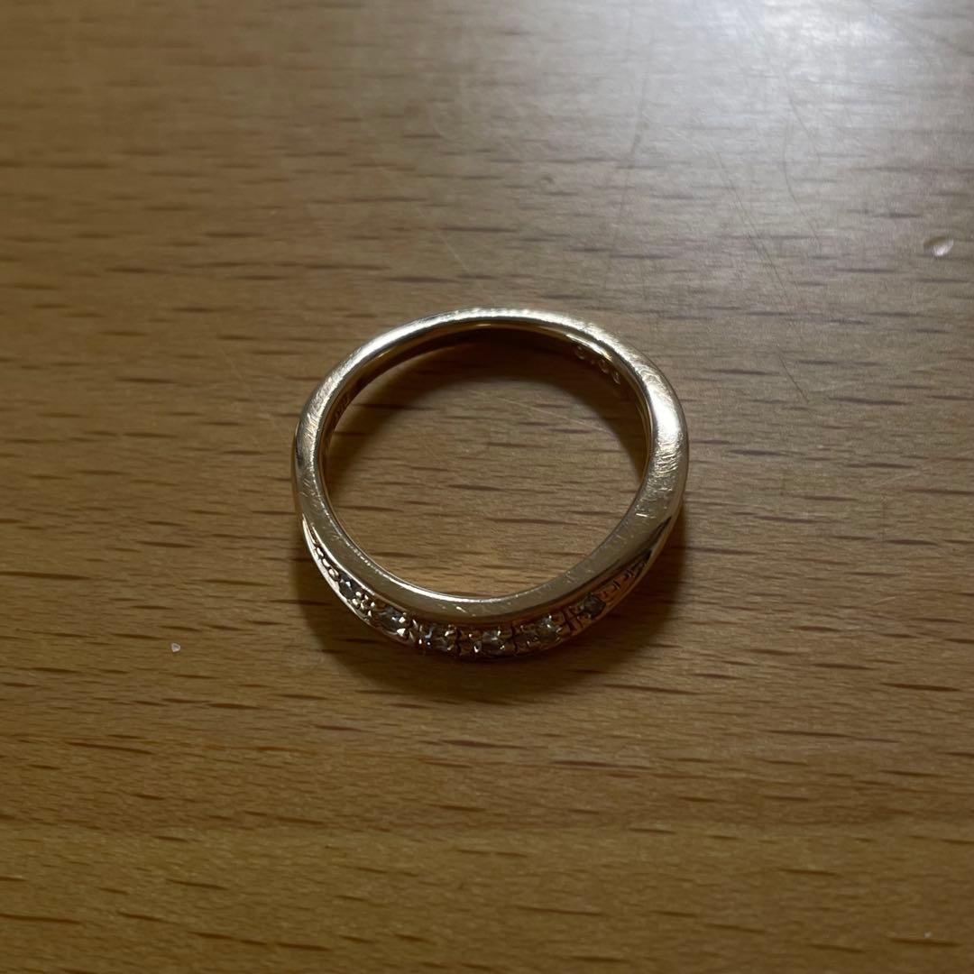 ★曲線美★スタージュエリー K18ダイヤモンドリング 0.06CT 5号