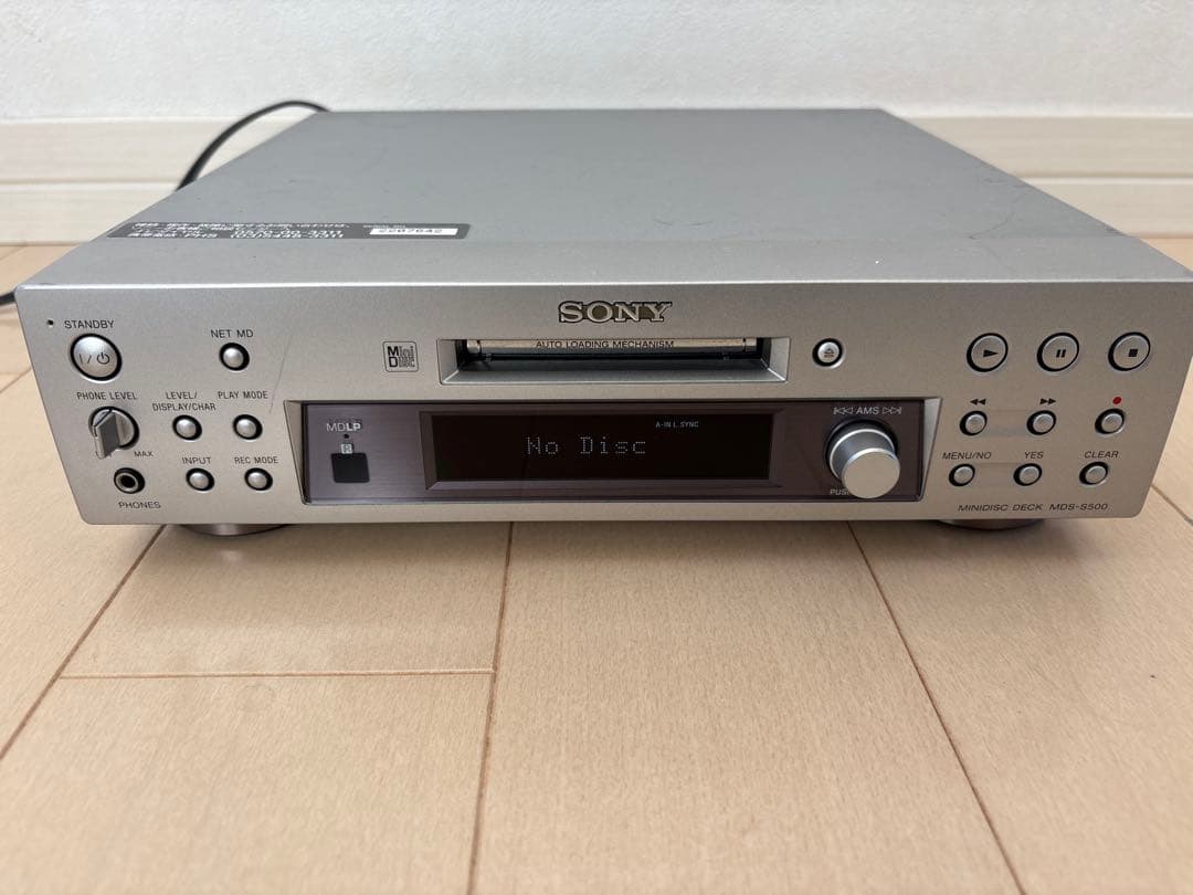 【ジャンク】SONY MDS-S500 MDデッキ シルバー 電源OK prospers_3564