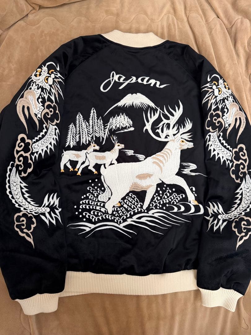 未使用 別珍 HOUSTON 鹿 龍 日本限定 スカジャン vintage - メルカリ