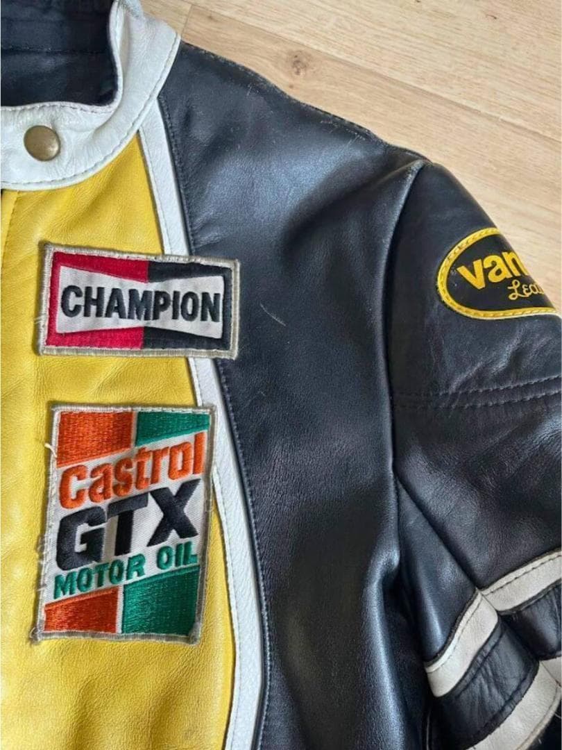 VANSON 38 USA製 シングルライダース TALONジップ ワッペン多数 - メルカリ