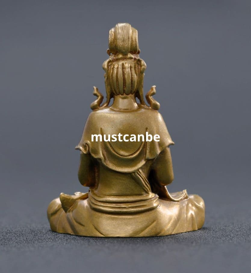 仏教美術 仏像 小仏像 観世音菩薩像 銅製 銅器 工芸品 置物の通販はau