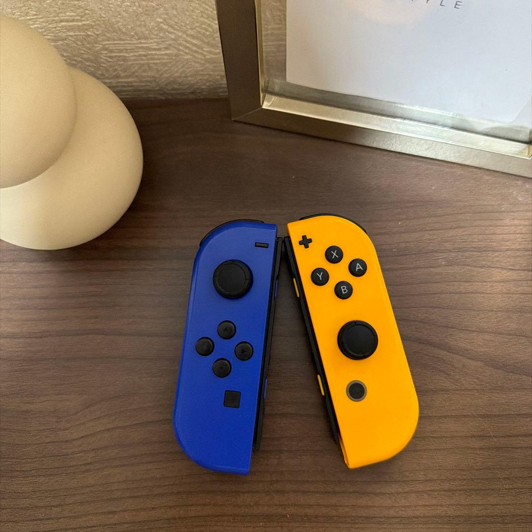 Nintendo Switch ジョイコン ブルー/ネオンオレンジ - メルカリ