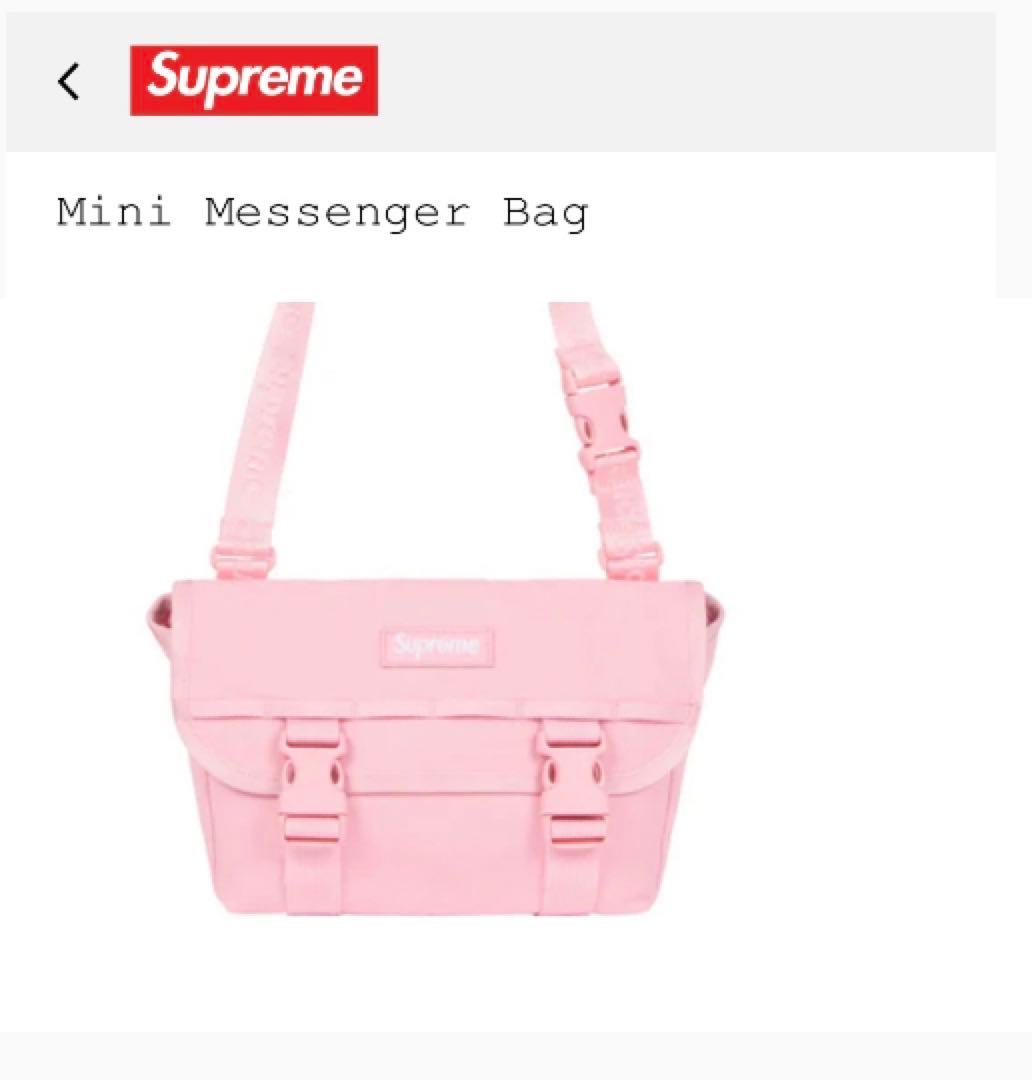 バッグ 25SS Mini Messenger Bag Light Pink Supreme Mini Messenger Bag Light Pink SS25 | Senikersku