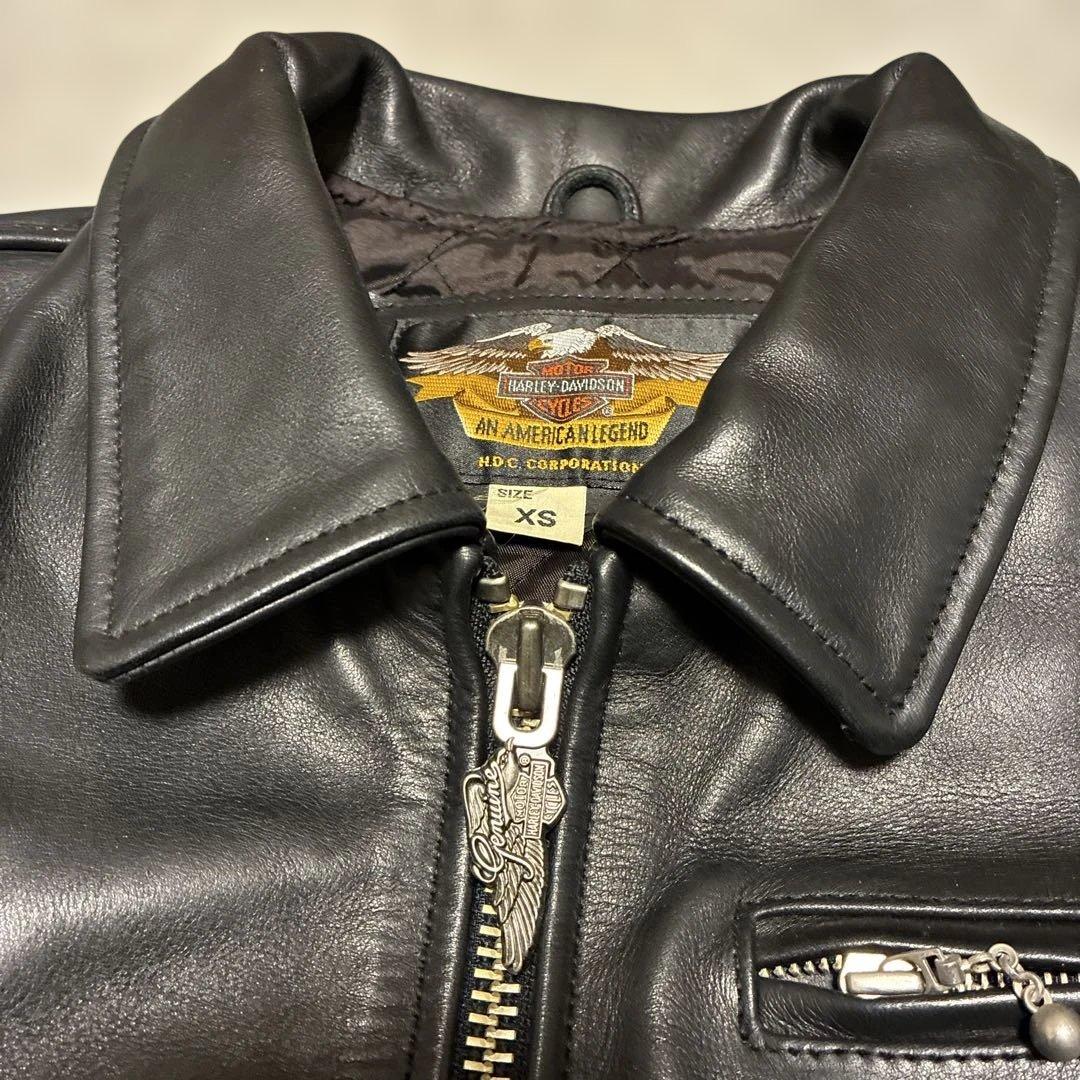 ハーレーダビッドソン シングルライダースジャケット 革ジャン XS