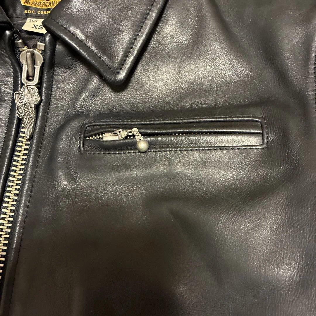 ハーレーダビッドソン シングルライダースジャケット 革ジャン XS