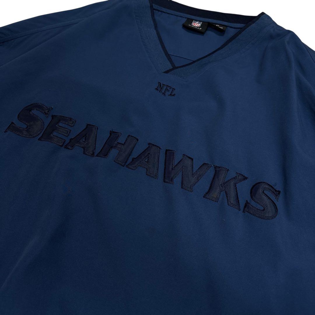 NFL シアトルシーホークス プルオーバージャケット オーバーサイズ V