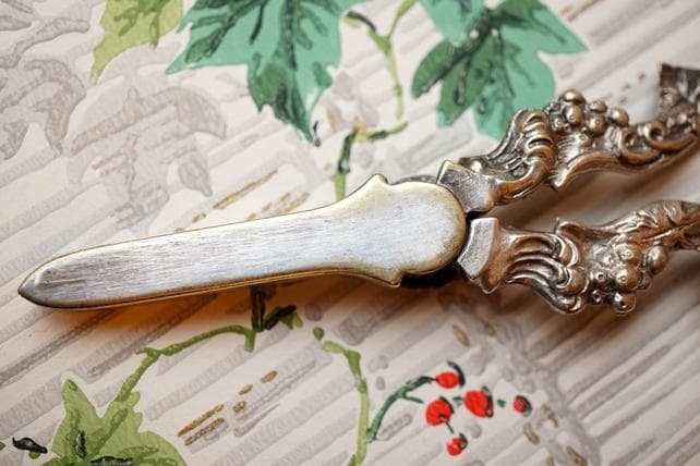 英国 ヴィクトリアン シルバープレート グレープシザー 葡萄鋏