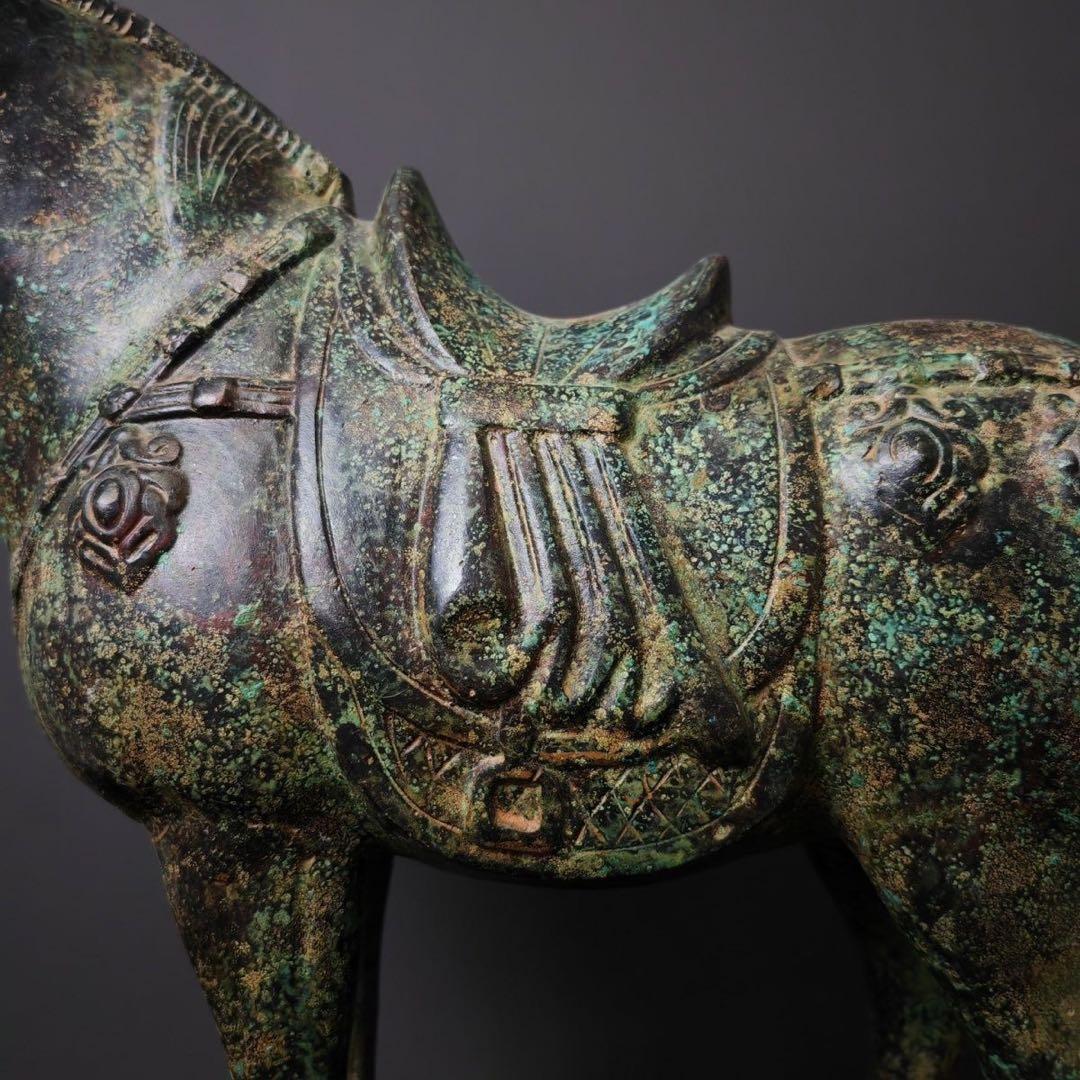 中国古美術品·古青銅器☆西周青銅馬☆宮蔵珍品・文房置物·風水開運置物