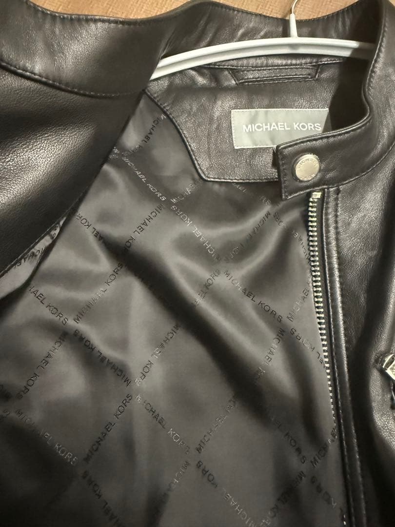 MICHAEL KORS ブラック シングルライダースジャケット - メルカリ