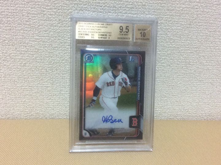 Andrew Benintendi ルーキー直書き直筆サインカード　35枚限定！