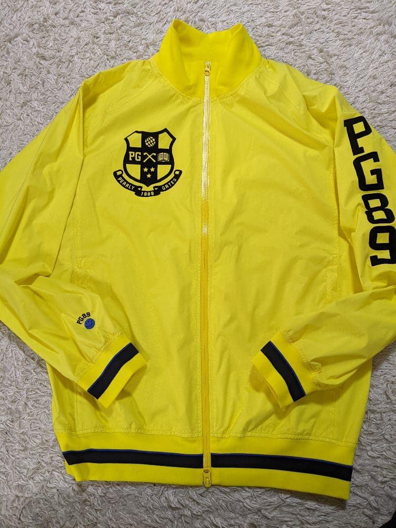 パーリーゲイツ PEARY GATES ナイロンジャケット イエロー フルジップ PEARLY GATES - 【美品】パーリーゲイツ ナイロンブルゾン イエロー系