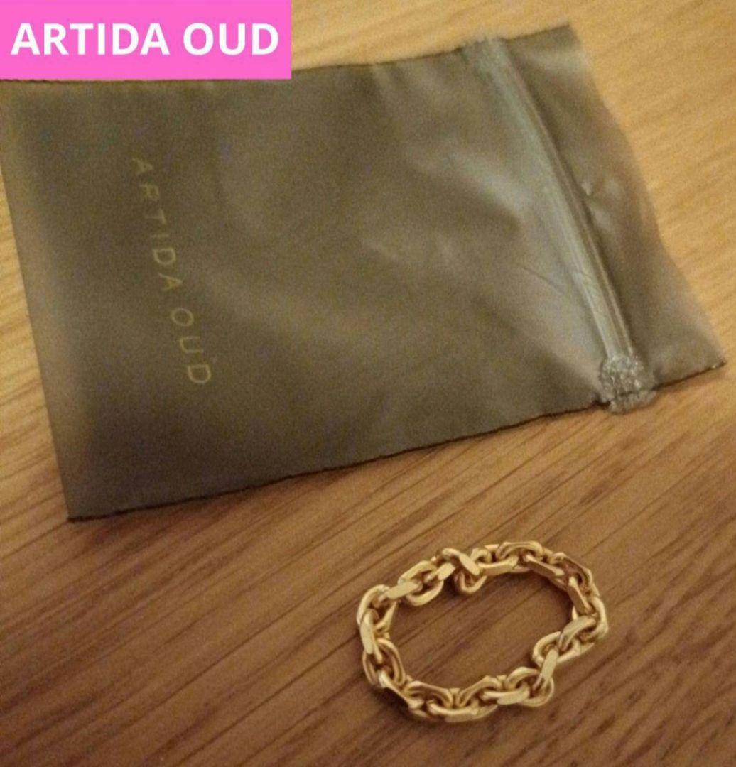 新品ARTIDA OUD ゴールドチェーンリングアルティーダウード指輪 basic] K10 hollow mariner link ring｜ARTIDA OUD（アルティーダ ウード）