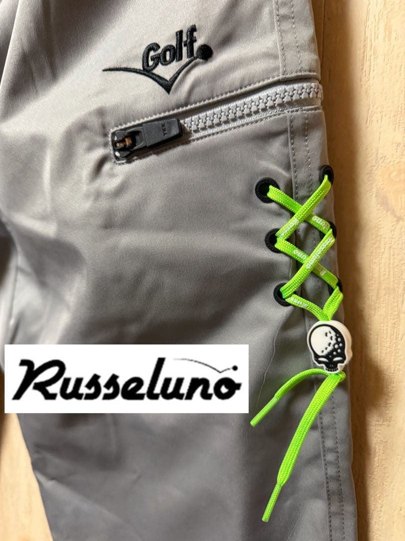 極美品】ラッセルノ ゴルフ パンツ 6 XL グレー 編み上げ ルチャスカル