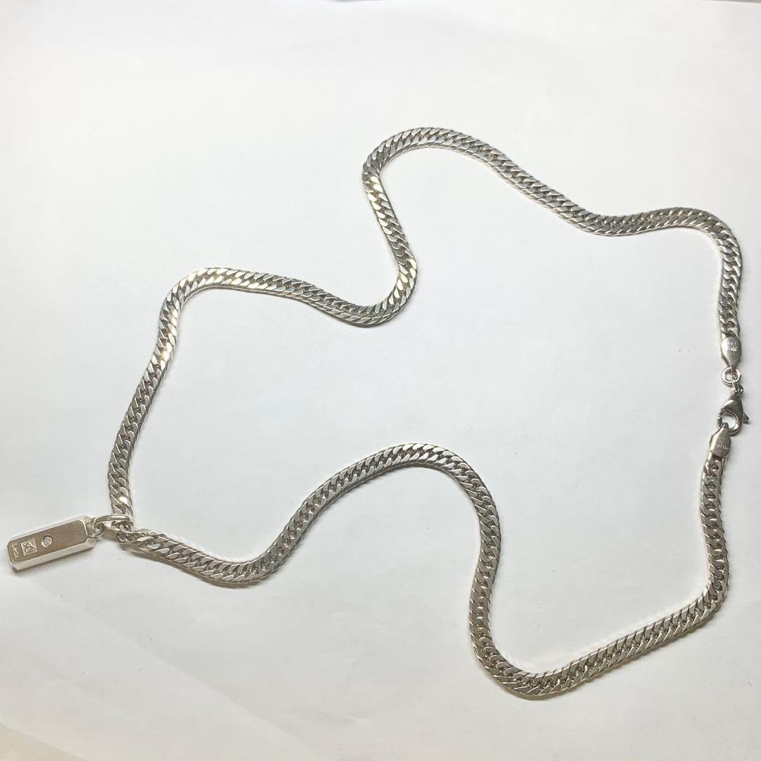 希少 レダシルマ ネックレス 喜平チェーン ダイヤモンド シルバー