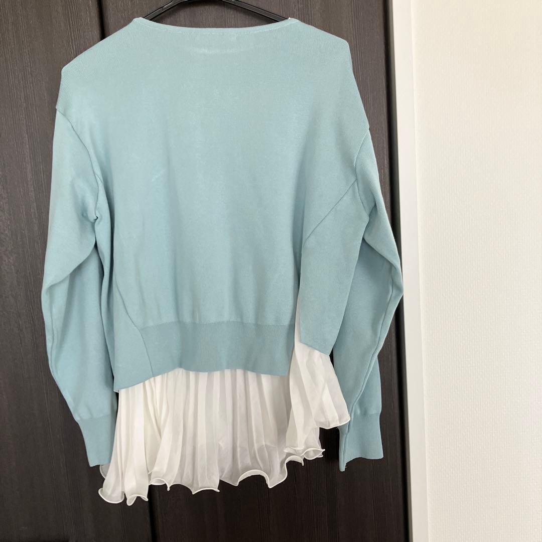 新品】 MORABITO PRIMIER 水色 長袖ニット - メルカリ