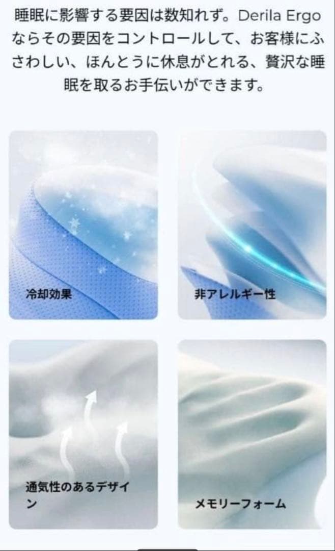 新品・未開封 Derila Ergo 枕｜公式購入品｜人間工学設計・首肩