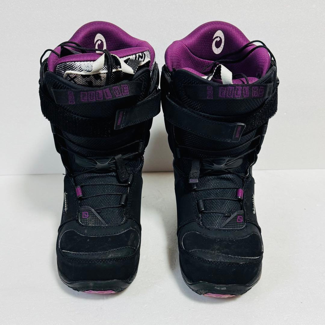 24.5cm スノーボードブーツ レディース DEELUXE 黒紫色 初心者