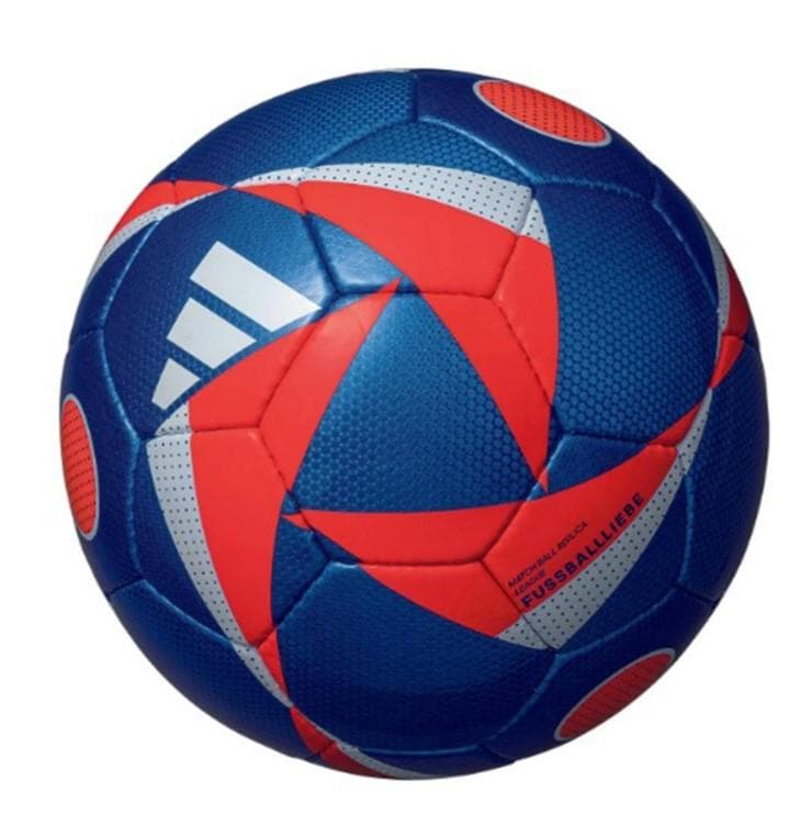 大人気！ ＠アディダス) フースバルリーベ リーグ 検定球 ４号球 adidas（アディダス） フースバルリーベ リーグ4号球 青色×赤色
