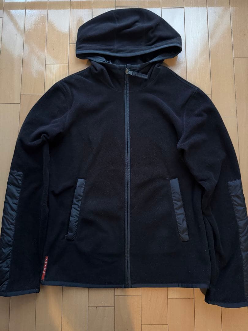 希少】PRADA SPORT フリース切替パーカー 赤タグ Y2K アーカイブ