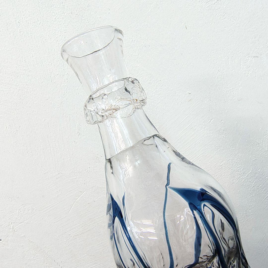 屋我平尋】ガラス 栓付瓶 デキャンタ 作家もの