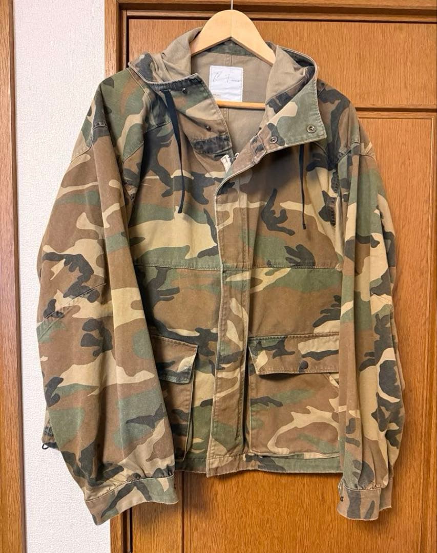 サイズ1】ANCELLM CAMO HOODIE JACKET ウッドランド - メルカリ