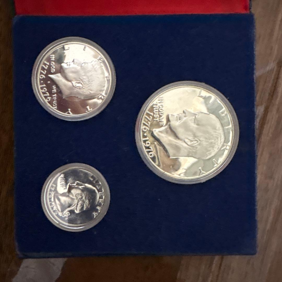 アメリカ建国200周年記念 シルバープルーフセット 3種【銀貨3枚・40%銀