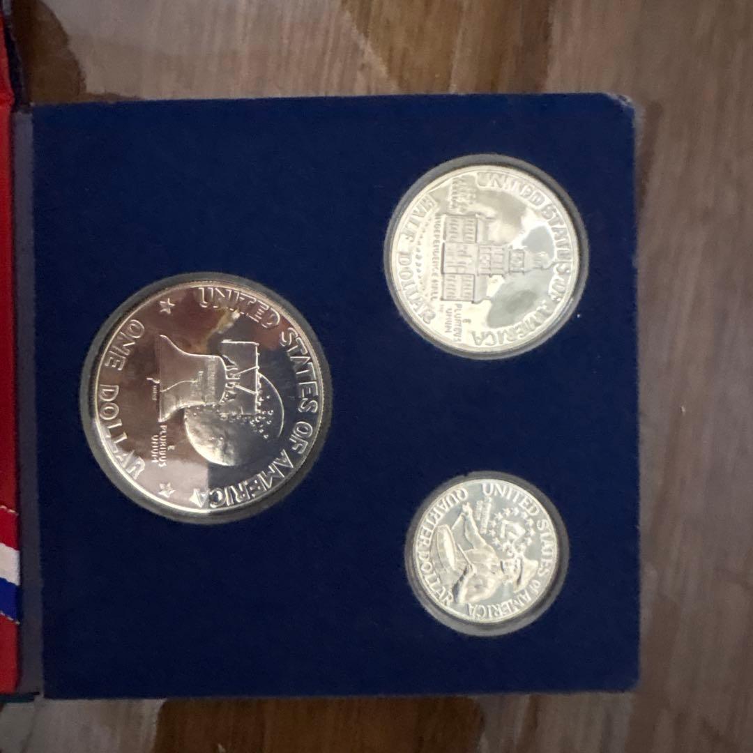アメリカ建国200周年記念 シルバープルーフセット 3種【銀貨3枚・40%銀