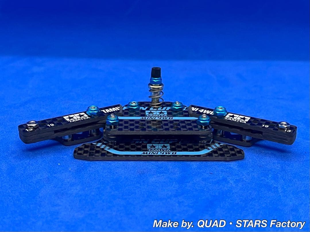 【ミニ四駆・MS用】1軸リヤアンカー　J-CUP2021／カーボン　19mm対応