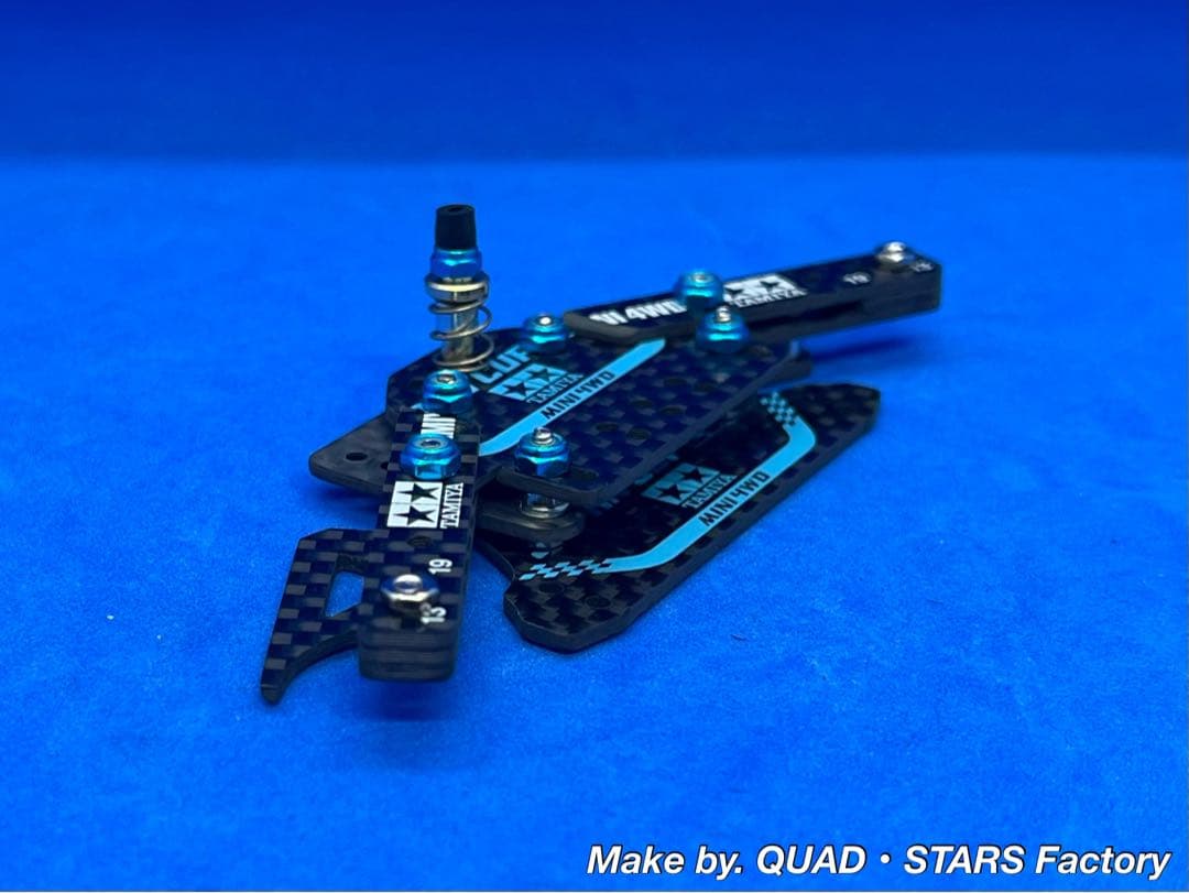 【ミニ四駆・MS用】1軸リヤアンカー　J-CUP2021／カーボン　19mm対応