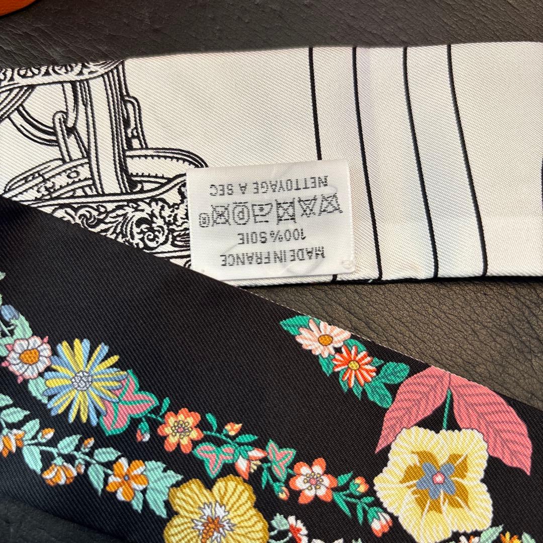 新品エルメス　ツイリー 《ブリッド・ドゥ・ガラ・アン・フルール&アイライナー》